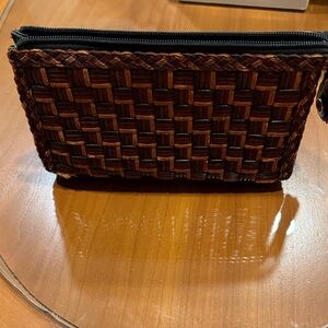 Elegant Woven Brown Wallet